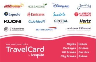 Inspire TravelCard UK gift cards and vouchers