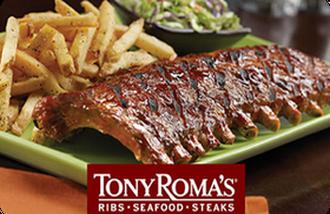 Tony Roma's gift cards and vouchers