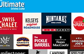 The Ultimate Dining Card gift cards and vouchers