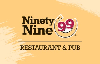 Ninety Nine Restaurant & Pub gift cards and vouchers