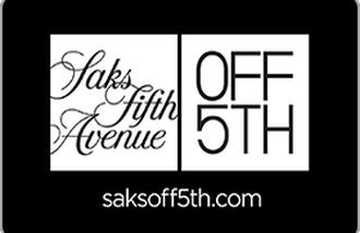 Saks OFF 5th gift cards and vouchers