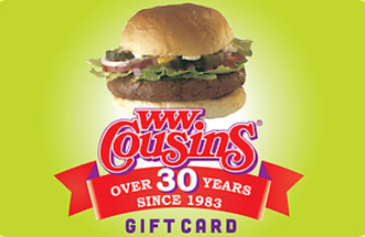 W.W. Cousins gift cards and vouchers
