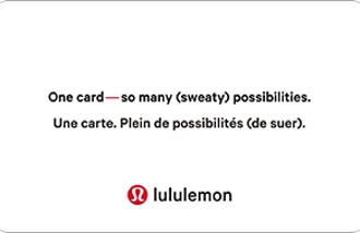 lululemon Canada gift cards and vouchers