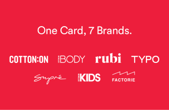 Cotton On Australia gift cards and vouchers