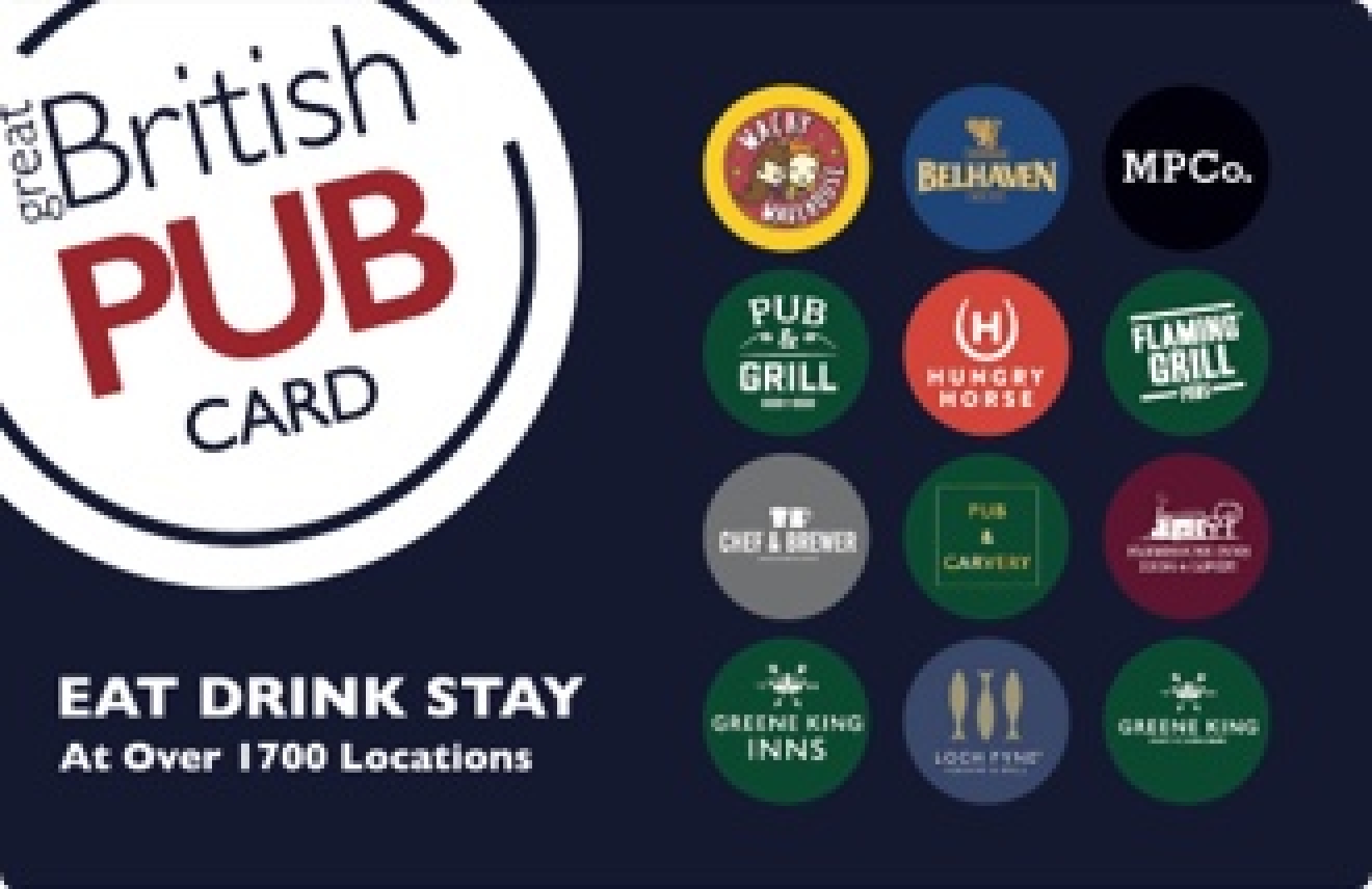 Great British Pub Card UK gift card